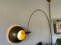 Online Pamono Vintage Brass Arc Lamp from Florian Schulz, 1970s