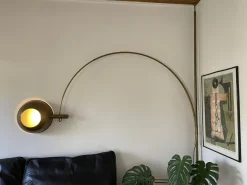 Online Pamono Vintage Brass Arc Lamp from Florian Schulz, 1970s