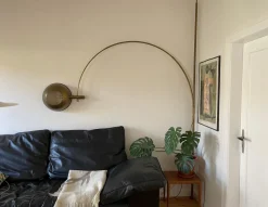 Online Pamono Vintage Brass Arc Lamp from Florian Schulz, 1970s