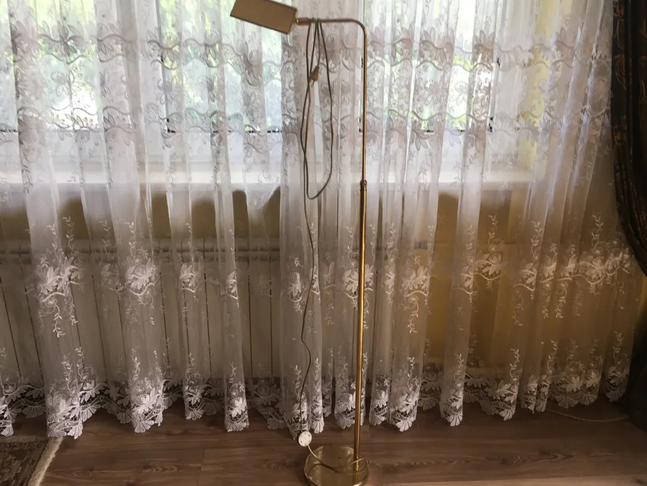 Best Pamono Vintage Brass Floor Lamp, 1970s