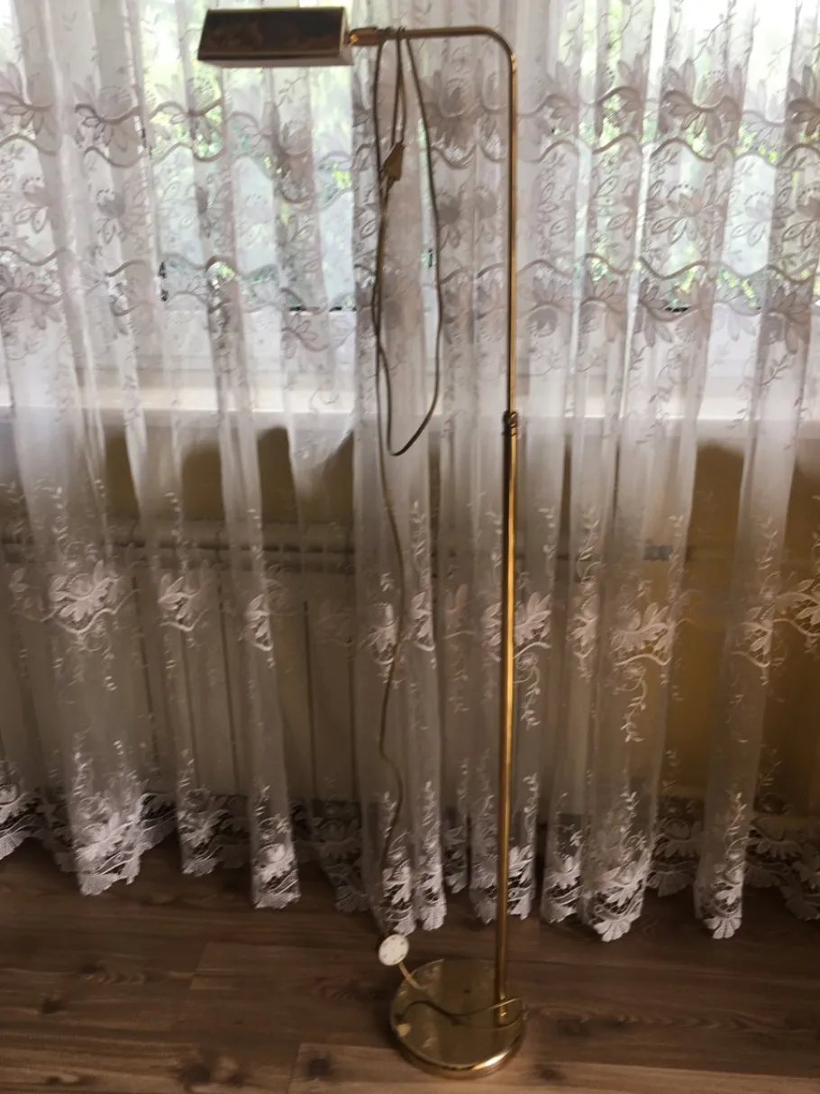 Best Pamono Vintage Brass Floor Lamp, 1970s