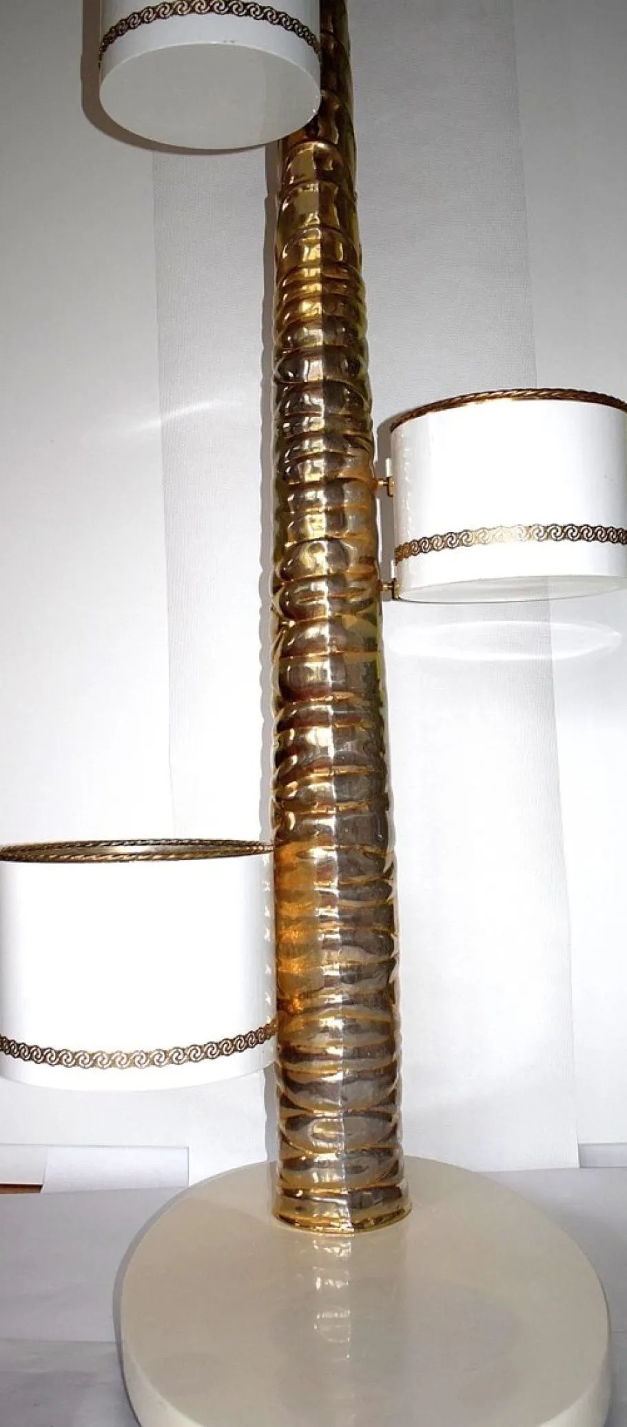 Online Pamono Vintage Brass Palm Floor Lamp with Flower Planters, 1960s