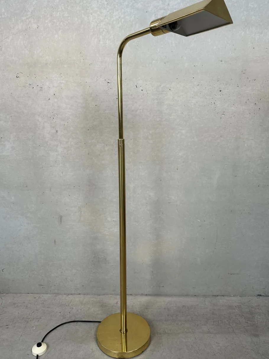 Best Pamono Vintage Brass Reading Floor Lamp from Metalarte