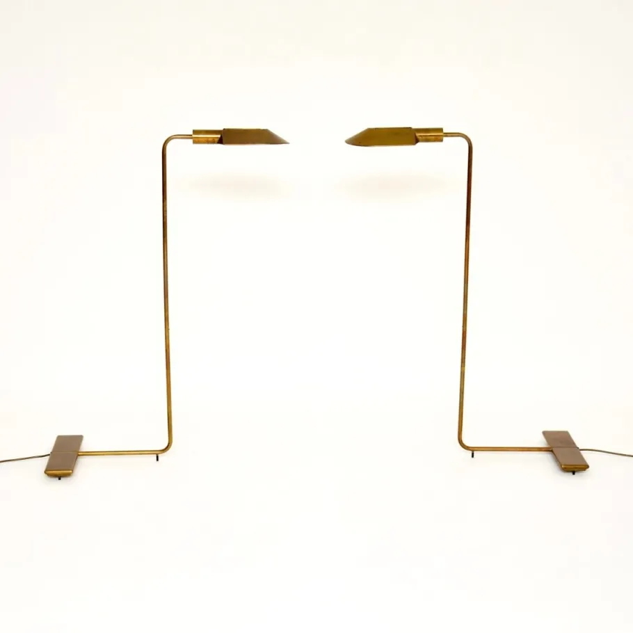Hot Pamono Vintage Brass Reading Lamps from Cedric Hartman, 1970s, Set of 2