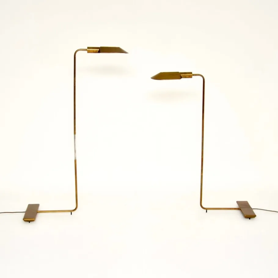 Hot Pamono Vintage Brass Reading Lamps from Cedric Hartman, 1970s, Set of 2