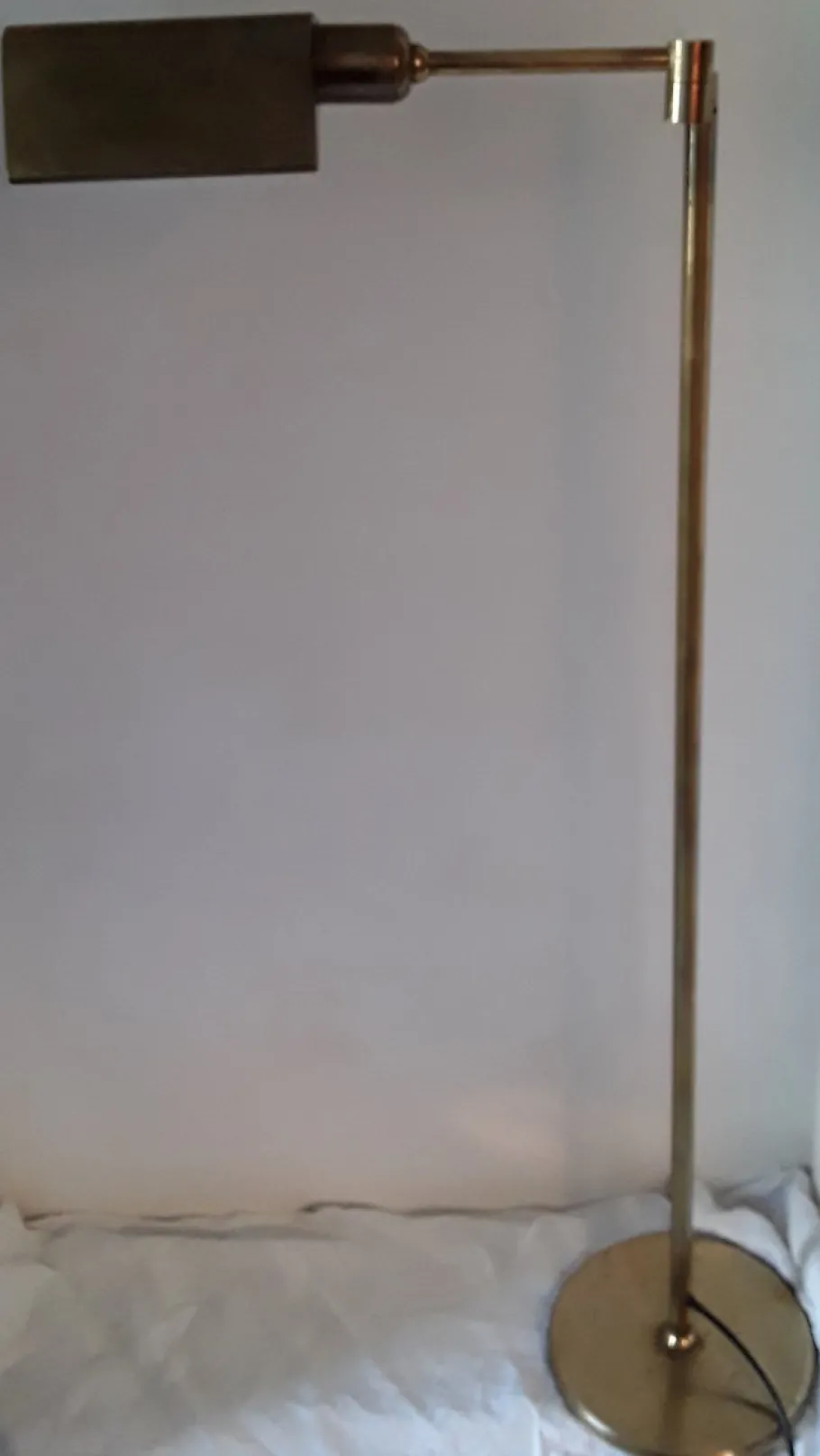 Pamono Vintage Brass Swivel Floor Lamp, 1970s