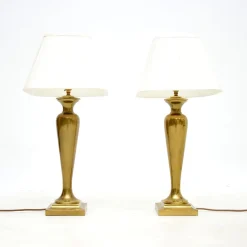 Best Pamono Vintage Brass Table Lamps, 1970s, Set of 2