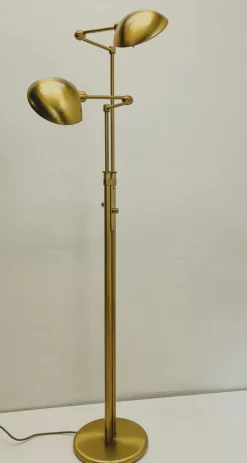 Online Pamono Vintage Brass Twin Double Holtkotter Floor Lamp, 1970s