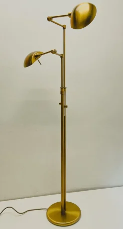 Online Pamono Vintage Brass Twin Double Holtkotter Floor Lamp, 1970s