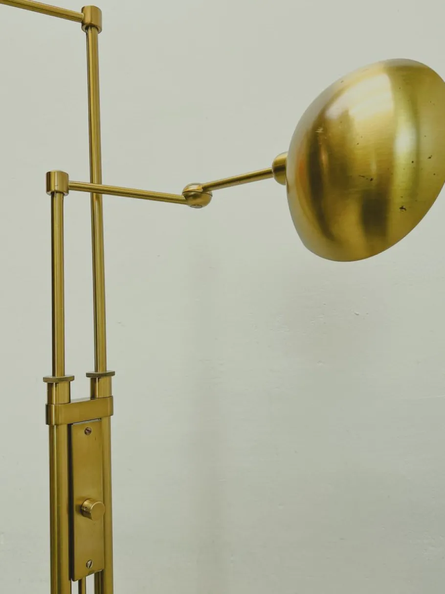 Online Pamono Vintage Brass Twin Double Holtkotter Floor Lamp, 1970s