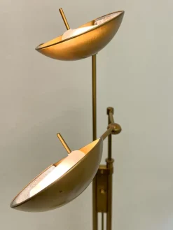 Online Pamono Vintage Brass Twin Double Holtkotter Floor Lamp, 1970s