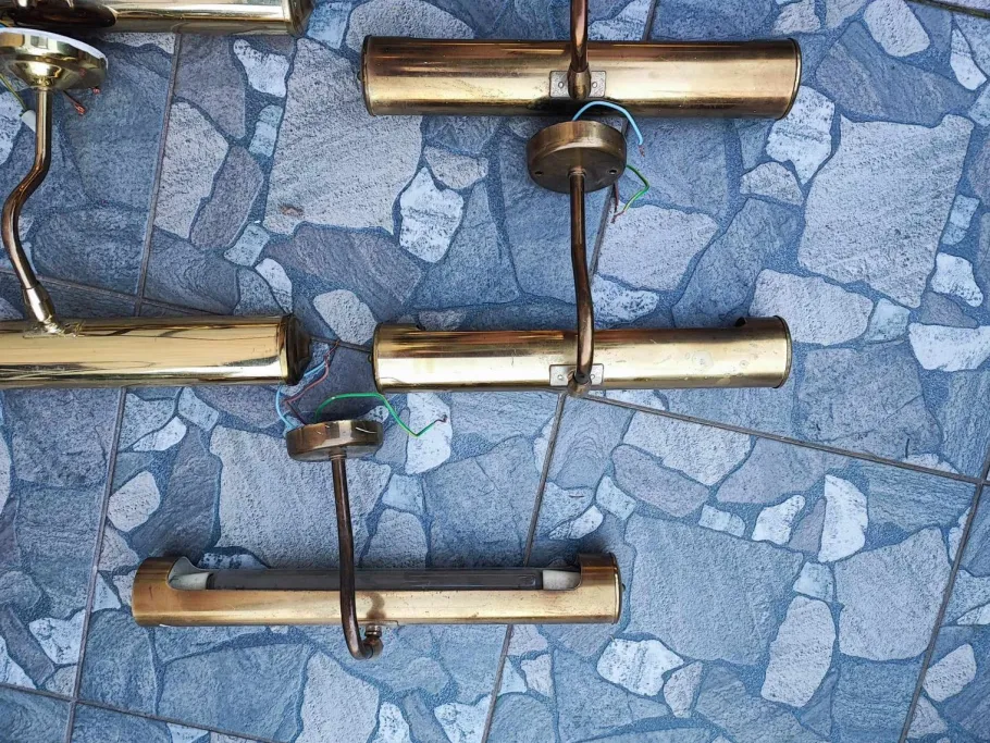 Sale Pamono Vintage Brass Wall Lamp, 1970s