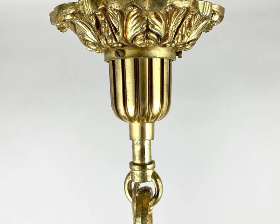 Best Pamono Vintage Bronze Chandelier in Empire Style