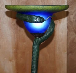Online Pamono Vintage Bronzed Snake Floor Standing Lamp by Edgar Brandt
