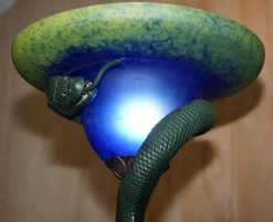 Online Pamono Vintage Bronzed Snake Floor Standing Lamp by Edgar Brandt