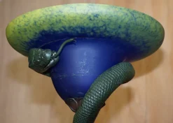 Online Pamono Vintage Bronzed Snake Floor Standing Lamp by Edgar Brandt