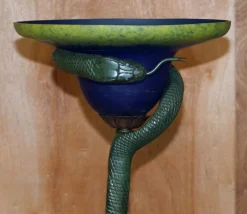 Online Pamono Vintage Bronzed Snake Floor Standing Lamp by Edgar Brandt