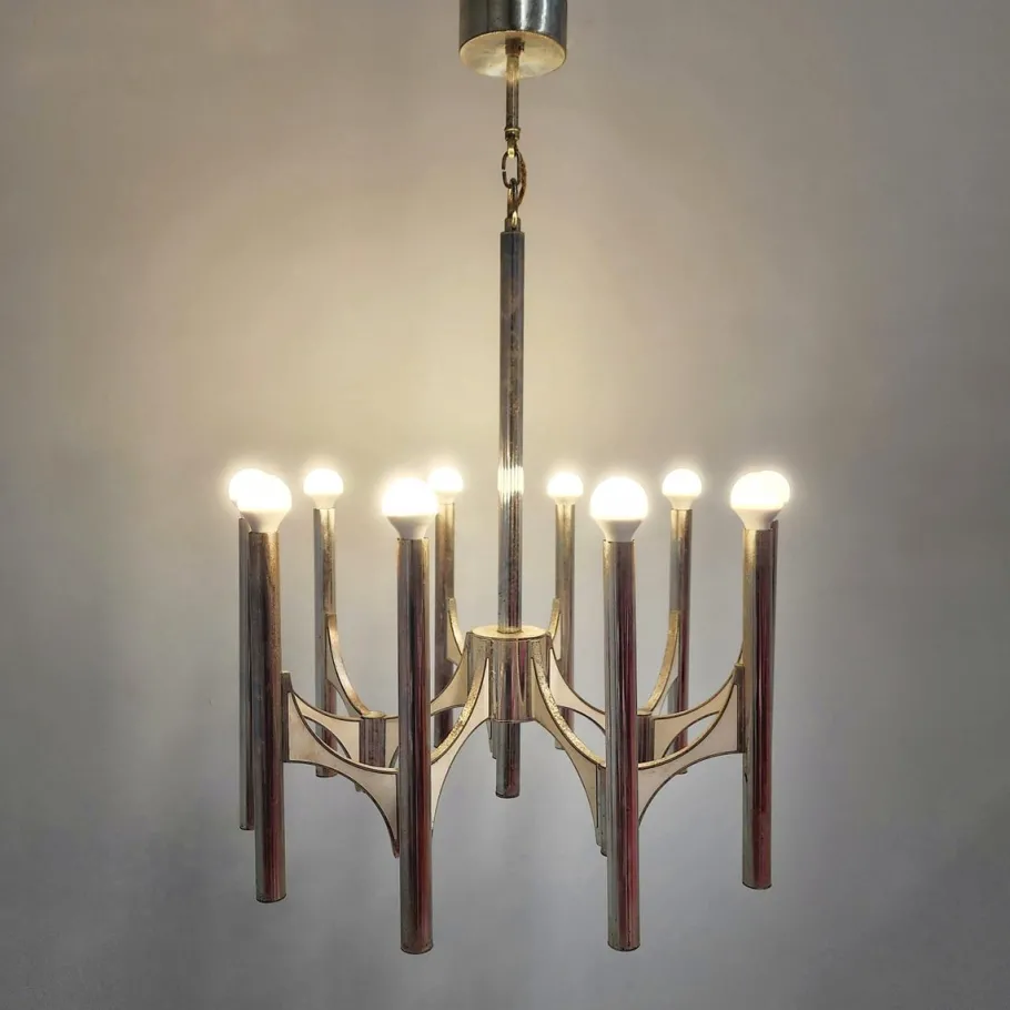 Best Pamono Vintage Chandelier by Gaetano Sciolari for Sciolari, 1970s