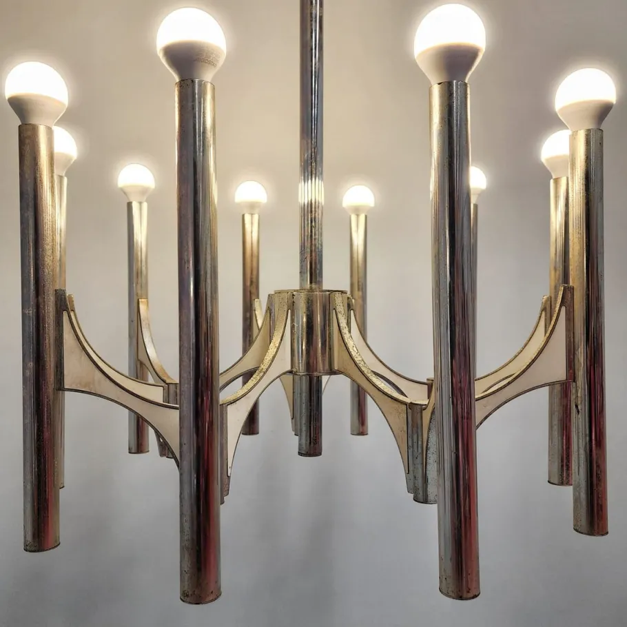 Best Pamono Vintage Chandelier by Gaetano Sciolari for Sciolari, 1970s
