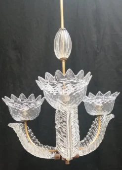 Sale Pamono Vintage Chandelier in Murano Glass, 1940s