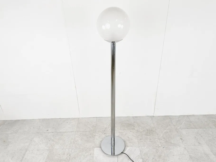 Outlet Pamono Vintage Chrome and Glass Floor Lamp, 1970s