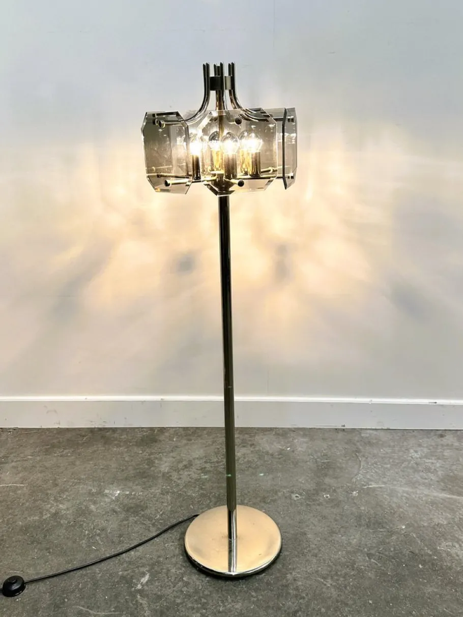Online Pamono Vintage Chrome Floor Lamp by Luigi Colani, 1970s