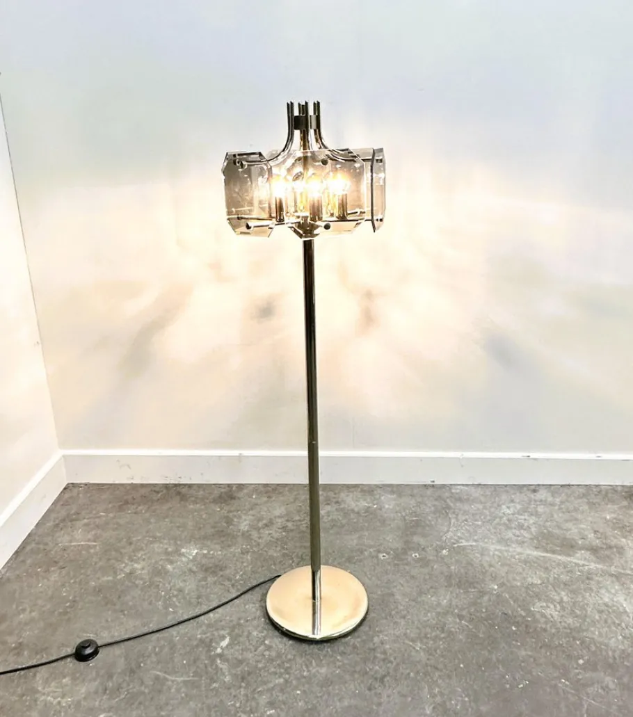 Online Pamono Vintage Chrome Floor Lamp by Luigi Colani, 1970s
