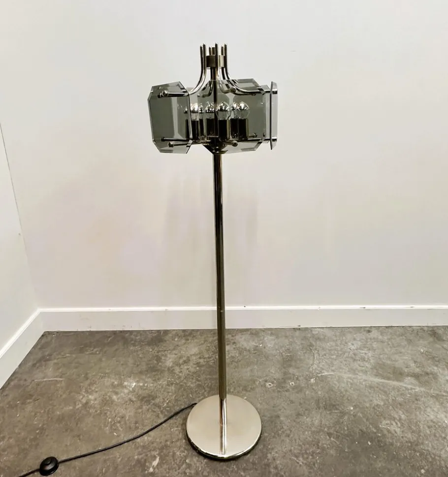 Online Pamono Vintage Chrome Floor Lamp by Luigi Colani, 1970s