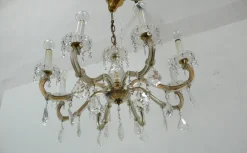 Sale Pamono Vintage Cristal Chandelier in Murano Glass, 1950s