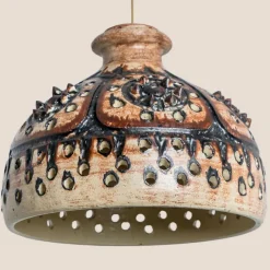 Sale Pamono Vintage Danish Ceramic Pendant with Holes and Spikes, 1960s