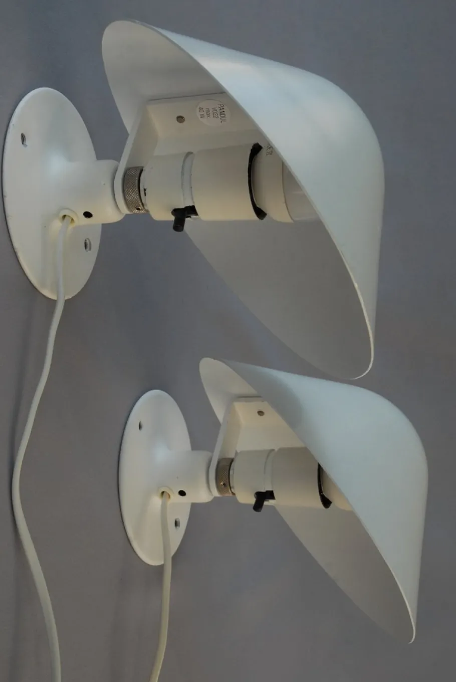 Sale Pamono Vintage Danish Mini Vip V025 Wall Lamps by Jorgen Gammelgaard for Pandul, 1983, Set of 2