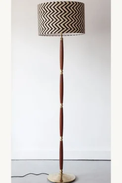 Hot Pamono Vintage Danish Teak and Brass Floor Lamp, 1960s