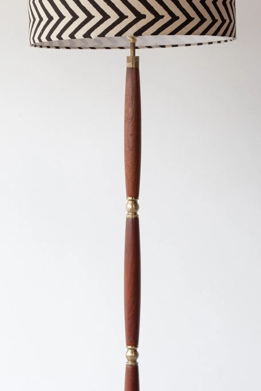 Hot Pamono Vintage Danish Teak and Brass Floor Lamp, 1960s