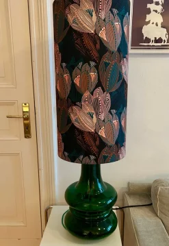 Discount Pamono Vintage Doria Lamp in Green Opal Glass with Interior Lighting from Doria Leuchten, 1970s