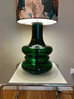 Discount Pamono Vintage Doria Lamp in Green Opal Glass with Interior Lighting from Doria Leuchten, 1970s