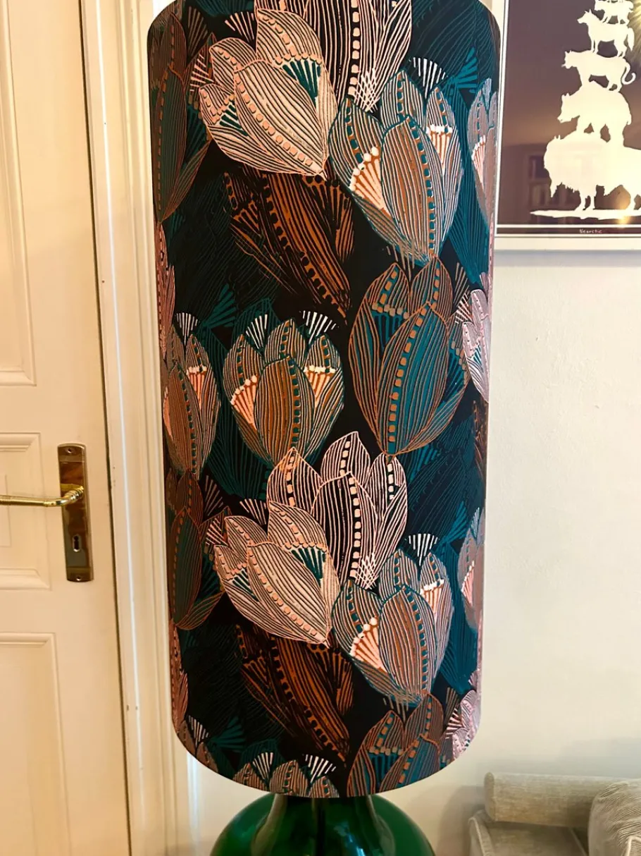 Discount Pamono Vintage Doria Lamp in Green Opal Glass with Interior Lighting from Doria Leuchten, 1970s