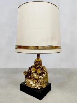 Sale Pamono Vintage Eclectic Brass Buddha Table Lamp, 1960s
