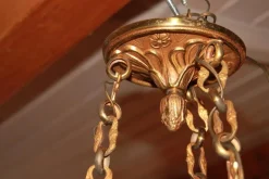 Best Pamono Vintage Empire Style Bronze Chandelier