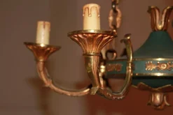 Best Pamono Vintage Empire Style Bronze Chandelier