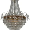 Sale Pamono Vintage Empire Style Crystal Chandelier with Gilt Frame
