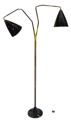 New Pamono Vintage Flamingo Floor Lamp by Franz Hagenauer for Werkstätte Hagenauer Wien, 1950s