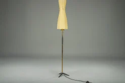 New Pamono Vintage Floor Filigree Lamp with Fiberglass Shade, Germany, 1950s