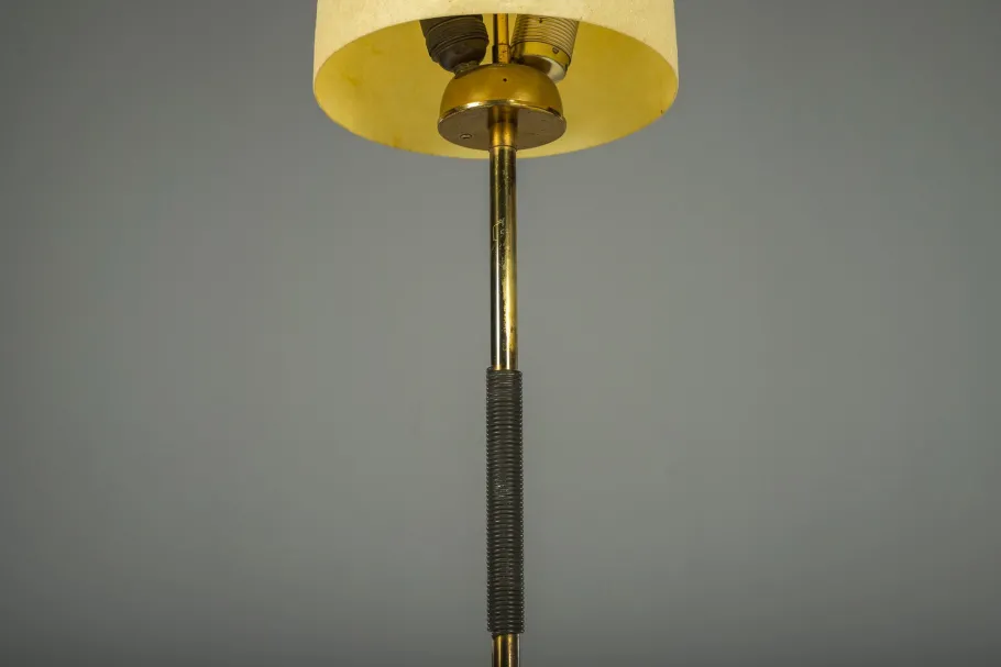 New Pamono Vintage Floor Filigree Lamp with Fiberglass Shade, Germany, 1950s