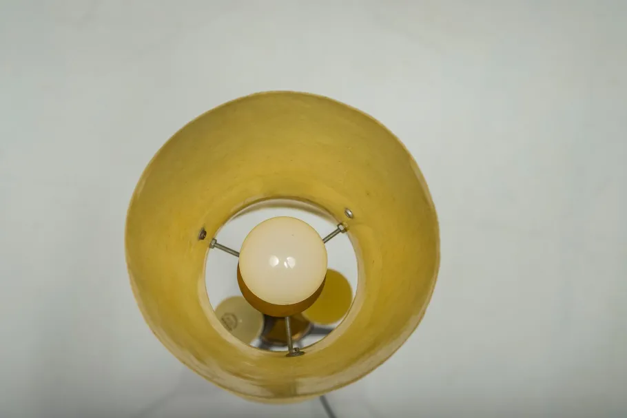 New Pamono Vintage Floor Filigree Lamp with Fiberglass Shade, Germany, 1950s