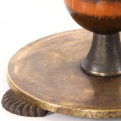 Sale Pamono Vintage Floor Lamp in Brass and Wood, 1970s