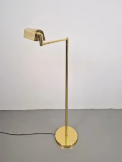 New Pamono Vintage Floor Lamp in Brass by George Hansen for Metalarte, 1960s