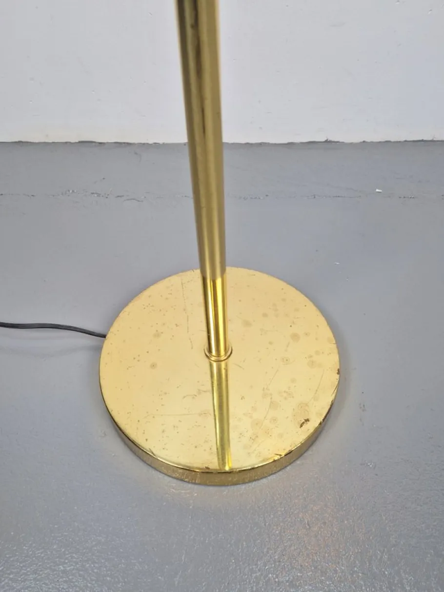 New Pamono Vintage Floor Lamp in Brass by George Hansen for Metalarte, 1960s