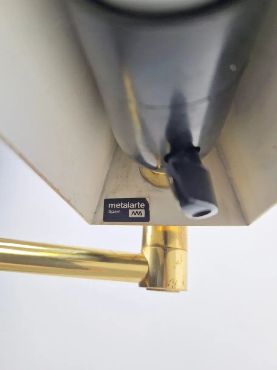 New Pamono Vintage Floor Lamp in Brass by George Hansen for Metalarte, 1960s