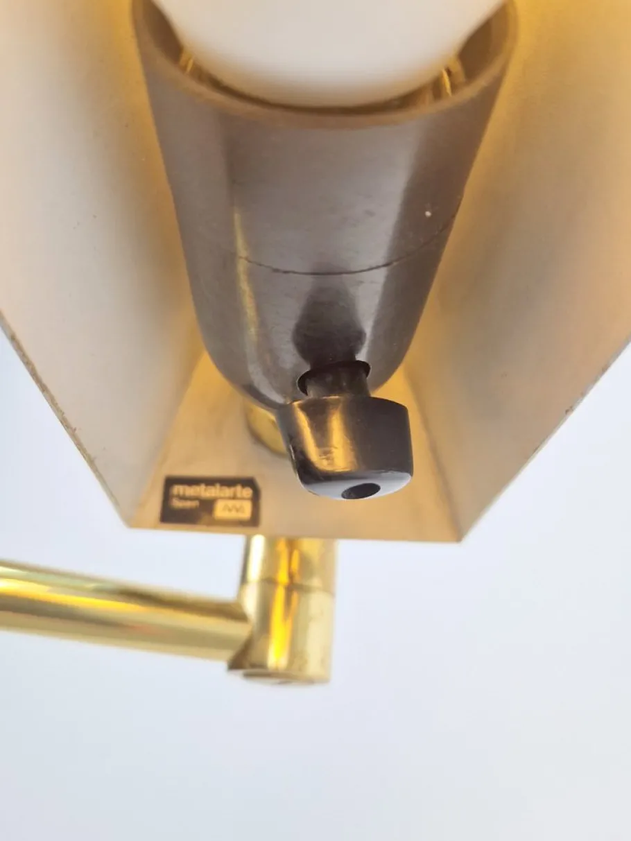 New Pamono Vintage Floor Lamp in Brass by George Hansen for Metalarte, 1960s