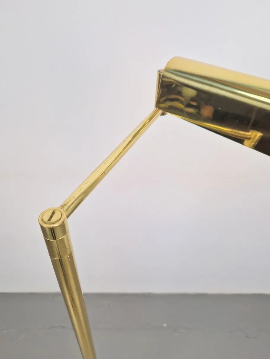 New Pamono Vintage Floor Lamp in Brass by George Hansen for Metalarte, 1960s